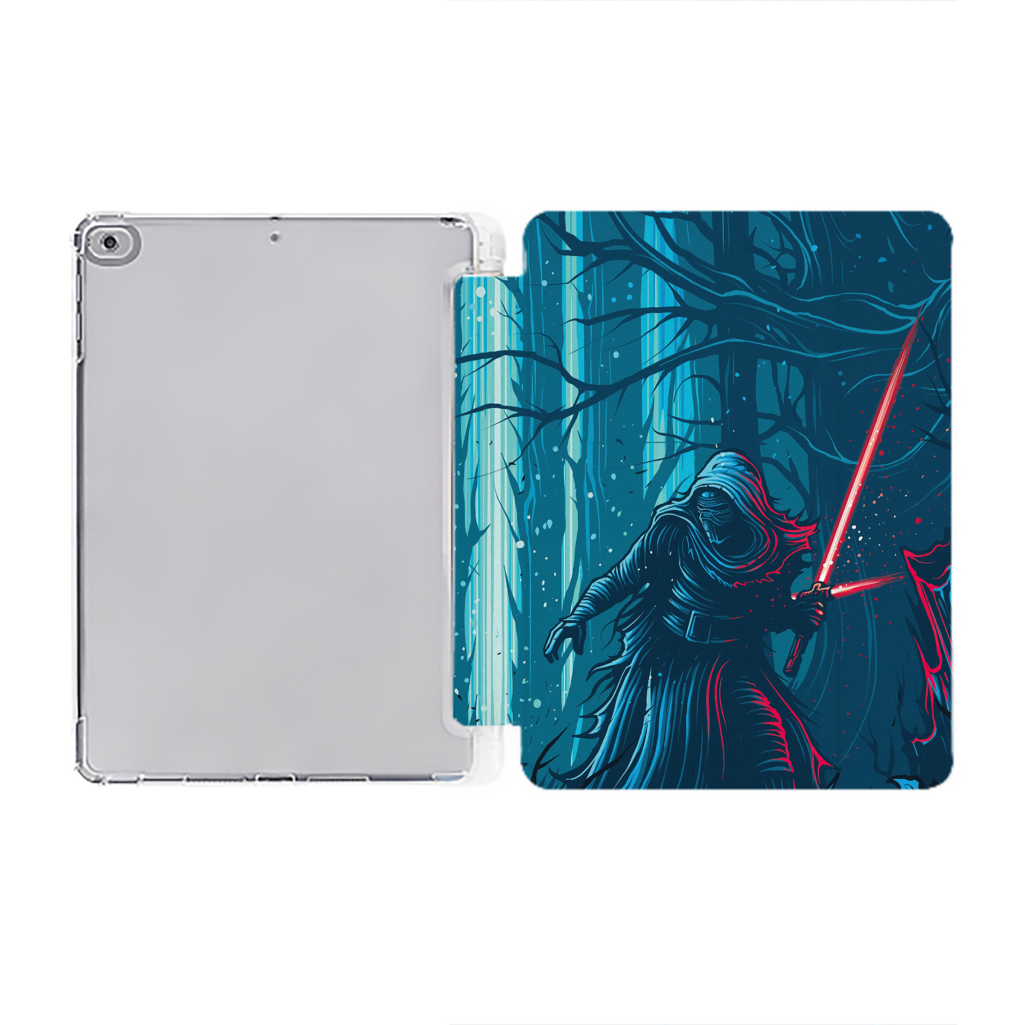 （画像用） スター・ウォーズ Star Wars IPad ケース ペン収納付き 三つ折りスタンド PUレザー×シリコン 対応機種9.5/10.5/10.9インチ